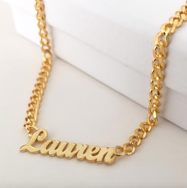 Baddie top name necklace
