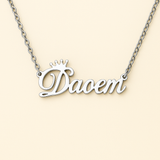 Crown Font Name Necklace