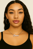 Crown Font Name Necklace