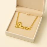 Crown Font Name Necklace