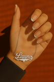 Cursive Font with Heart Name Necklace