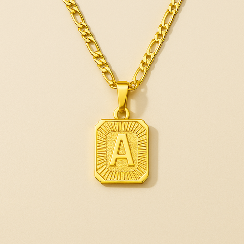 Initial Letter Pendant Necklace