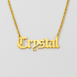 Old English Name Necklace