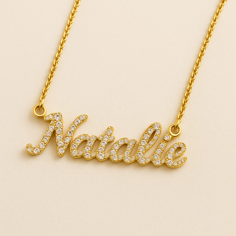 Rhinestone Name Necklace