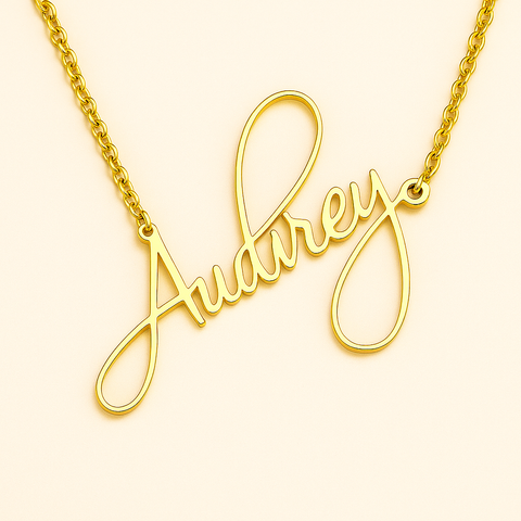Script Font Name Necklace